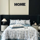 GobekUsa Cool Silk Summer Quilt Set with Sheets & Pillowcases