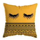 GobekUsa Geometric Deer Print Pillowcase 45x45cm - Yellow Home Decor