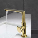 GobekUsa Gold Brass Bathroom Basin Faucet, Single Handle Hot & Cold Mixer Tap