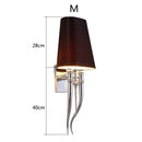 GobekUsa Iron Claw Horn Wall Sconce with Cloth Lampshade for Bedroom and Living Room