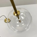 GobekUsa Clear Glass Ball Pendant Chandelier for Dining Room Bedroom Decor Lighting