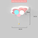 GobekUsa Kids Ceiling Chandelier - Colorful Acrylic Ballon White Pink Lamps with Remote Control