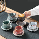 GobekUsa Hammer Pattern Porcelain Mugs, Set of 2