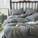 GobekUsa 100% Cotton Double-Layer Floral Jacquard Duvet Cover Set