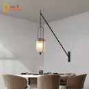 GobekUsa Industrial Retro Swing Arm LED Wall Lamp for Restaurant Loft Decor