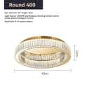 GobekUsa Crystal Circle LED Ceiling Chandelier for Modern Living Spaces