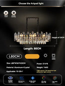 GobekUsa Gold Crystal Ceiling Chandelier: Luxury Modern LED Pendant for Home Décor