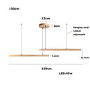 GobekUsa LED Natural Stone Round Linear Chandelier - Dimmable, Ceiling Hanging Lamps