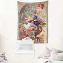 GobekUsa Court Style Floral Oil Painting Tapestry Wall Hanging Home Decor
