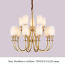 GobekUsa Copper Ceiling Chandelier for Living Room Kitchen Bedroom Lighting