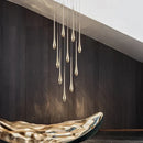 GobekUsa Gold-Plated Duplex Chandelier: Modern Lighting for Living Room, Staircase, Kitchen, Restaurant