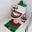 GobekUsa Christmas Toilet Decoration Set - Santa Claus Snowman Bath Accessories