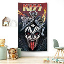 GobekUsa KISS Band Canvas Tapestry Wall Art Decor for Living Room & Bedroom