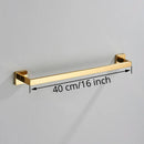 GobekUsa Gold Bathroom Hardware Set: Robe Hook, Towel Rail, Shelf, Tissue Holder