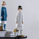 GobekUsa Cartoon Girls Resin Figure Sculpture for Home Decor