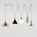 GobekUsa Glass Chandelier: Nordic Minimalist Adjustable LED Decorative Suspension Lamps