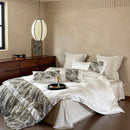 GobekUsa Luxe Lace Ruffles Wedding Bedding Set: Duvet Cover, Bed Sheet, 2 Pillowcases