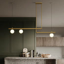 GobekUsa LED Linear Hanging Lamp for Home Modern Minimalist Living Room Chandelier