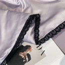 GobekUsa Luxe Flower Embroidered Cool Quilt Set - Lightweight, Silky, High-End Comfort