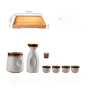 GobekUsa Ceramic Wine Sake Set with Heater and Dispenser