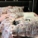GobekUsa 100S Egyptian Cotton Print Bedding Set for Queen King Ru Size