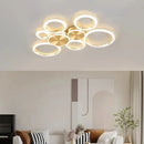 GobekUsa LED Gold Ring Chandelier for Living Room Bedroom Dining Room