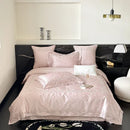 GobekUsa Jacquard 100s Egyptian Cotton Bedding Set: King Queen Ru Size Sheet Blanket Pillowcase
