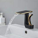 GobekUsa Gold & Black Brass Bathroom Basin Faucet Cold Hot Water Mixer Sink Tap