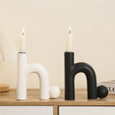 GobekUsa Geometric Ceramic Candle Holder Ornaments - Home Decor Accessories