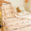 GobekUsa Cartoon Milk Velvet Blanket: Soft Coral Fleece Summer Sofa Cover & Queen Blanket