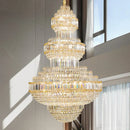 GobekUsa Crystal Villa Chandelier: Luxe European Duplex Hall Lighting - Elegant Living Room Decor