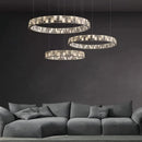 GobekUsa Crystal Lustre Circle Chandelier LED Lights - Modern Luxury Minimalism décor