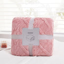 GobekUsa Cozy Jacquard Plush Blanket: Soft Winter Sofa Throw, Office Travel Nap Shawl