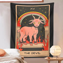 GobekUsa Devil Tarot Goat Wall Hanging Tapestry - Home Decor Hippie Dorm Room