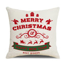 GobekUsa Christmas Elk Letter Pillowcase 45x45cm for Living Room