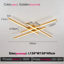 GobekUsa Black Chandelier LED Ceiling Lamp: Nordic Minimalist Square Living Room & Bedroom Lights