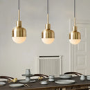 GobekUsa Gold Iron Led Pendant Lights for Kitchen Dining Room, Modern Luminaire Hanging Lamps