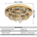 GobekUsa Crystal Drop Chandelier Ceiling Light with RC Dimming for Modern Home Decor