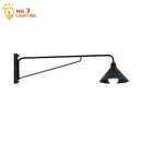 GobekUsa Black LED Swing Arm Wall Lamp for Outdoor Decor in Bedroom, Balcony & Aisle