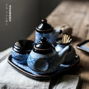 GobekUsa Blue Ceramics Kitchen Seasoning Set