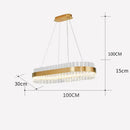 GobekUsa Crystal LED Circle Pendant Chandelier for Living Room Kitchen Decor