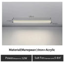 GobekUsa Black Linear LED Ceiling Lamp for Living Room, Aisle, Dining Room