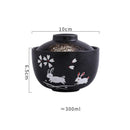 GobekUsa 4.25" Ceramic Stew Pot Bowl with Lid - Multipurpose Steam Egg Soup Bowl - Small Steaming Cup for Slow Cooking - Home & Restaurant Tableware
