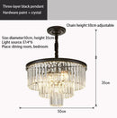 GobekUsa Crystal Chandelier: Modern LED Pendant Light in Gold/Black for Home Decor