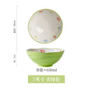 GobekUsa 7" Hand-Painted Ceramic Ramen Bowl - Large Noodle Bowl for Home & Restaurant