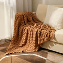 GobekUsa Knitted Waffle Blanket Throw - Multi-Season Sofa Cover, Bedspread, and Nap Bed End Towel