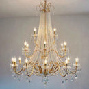 GobekUsa Crystal LED Chandelier Pendant Lights for Villa Stairs and Hotel Decor