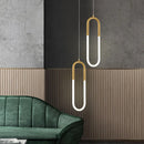GobekUsa Gold Black LED Pendant Light: Single/Double Head, Long Line Hanging Lamp