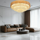 GobekUsa Amber Crystal Ceiling Lights: Modern Luxury for Living Room, Villa, Foyer