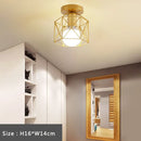 GobekUsa Iron Cage Retro Ceiling Lamp for Home Lighting